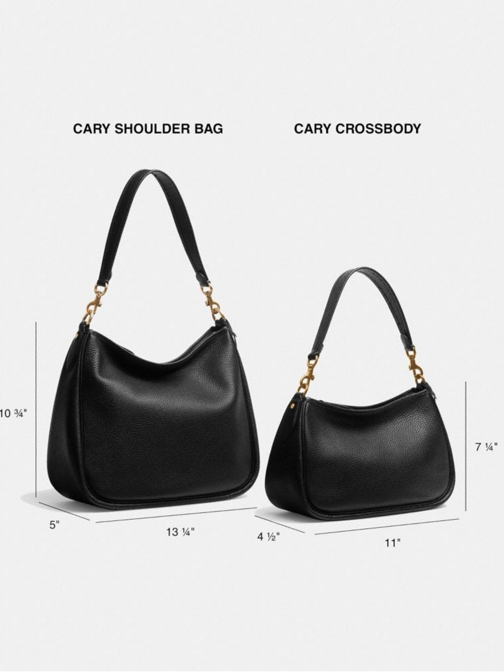 Coach Cary Small Soft Black Pebble Leather Crossbody Bag - Picture 11 of 11